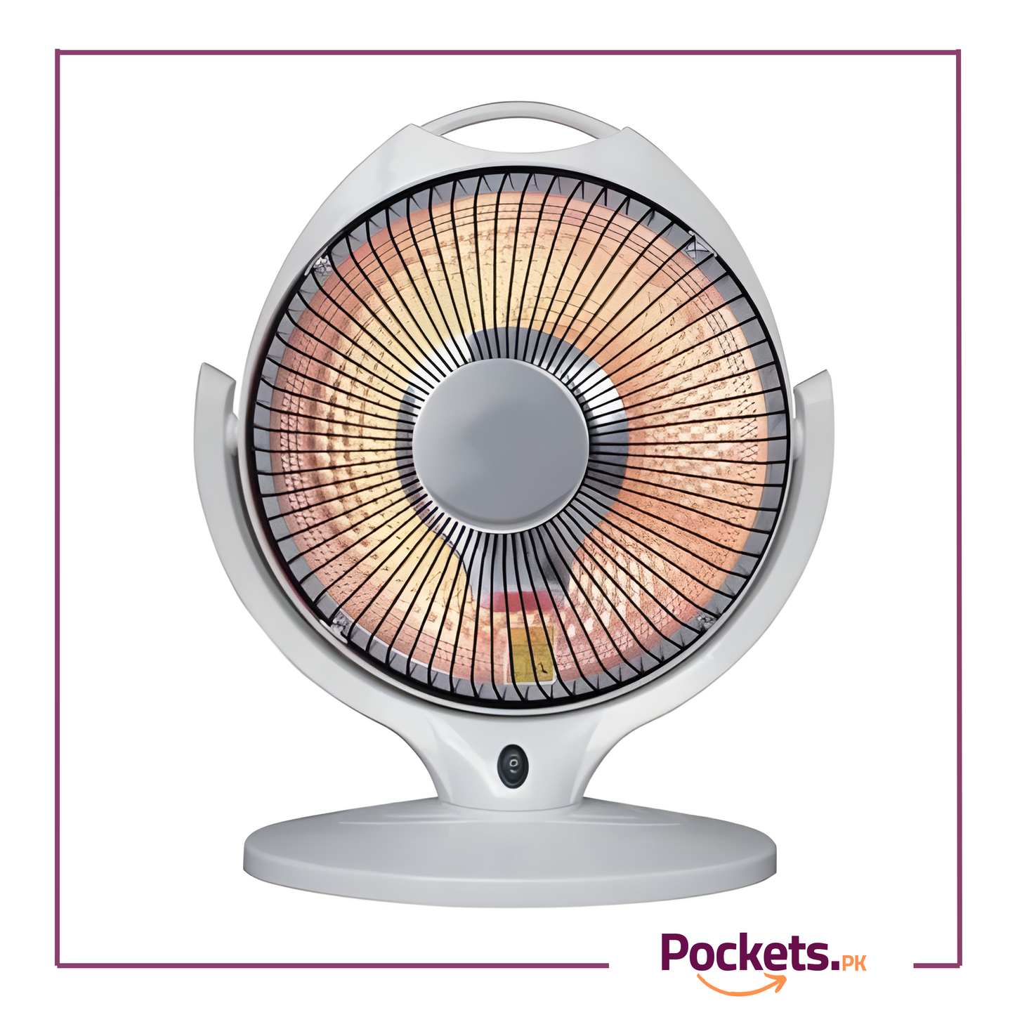 Premium 12-Inch Reflector Electric Carbon Heater with Adjustable Power (300W/600W) Moving Function Room Heater