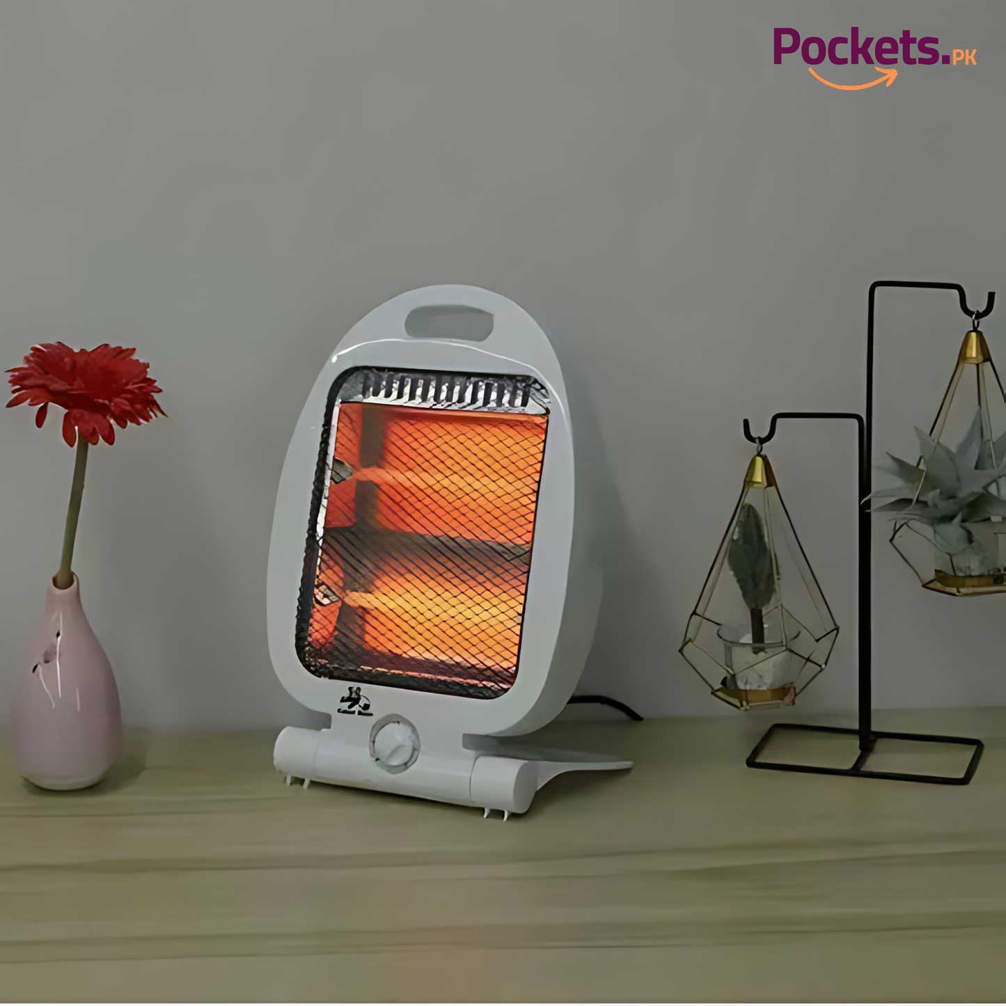 800W Indoor Ceramic Space Heater – Dual Power Levels | Portable & Energy Efficient Room Heater