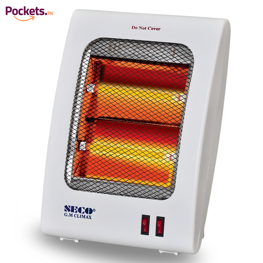 800W Electric Quartz Heater – 2 Rods | Adjustable Heat | Portable & Energy Efficient