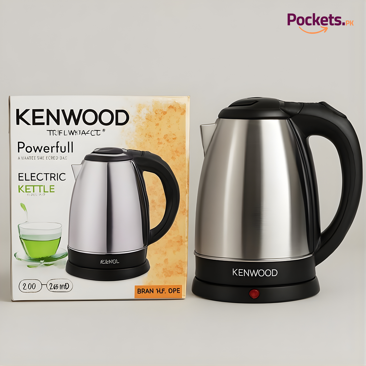 KEENWOOD 2.0L Stainless Steel Electric Kettle | 1500W Fast Boil, Auto Shut-Off, Overheat Protection, Light Indicator, Imported Premium Quality